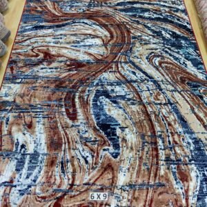 Abstract Area Rug Modern Style | Premium Indian Made Superior Comfort & Construction | Stain Shedding Resistant 6 Feet X 9 Feet
