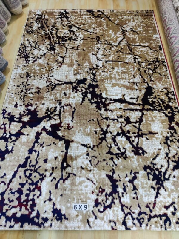 Abstract Area Rug Modern Style | Premium Indian Made Superior Comfort & Construction | Stain Shedding Resistant 6 Feet X 9 Feet