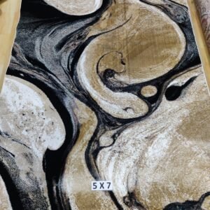 Abstract Area Rug Modern Style | Premium Indian Made Superior Comfort & Construction | Stain Shedding Resistant 5 Feet X 7 Feet