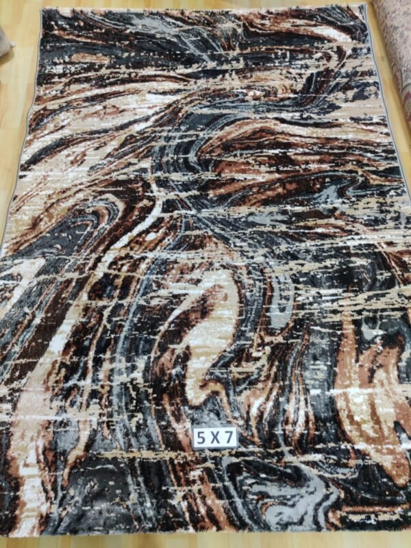 Abstract Area Rug Modern Style | Premium Indian Made Superior Comfort & Construction | Stain Shedding Resistant 5 Feet X 7 Feet