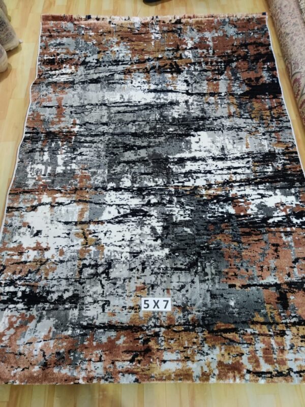 Abstract Area Rug Modern Style | Premium Indian Made Superior Comfort & Construction | Stain Shedding Resistant 5 Feet X 7 Feet