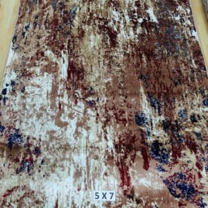 Abstract Area Rug Modern Style | Premium Indian Made Superior Comfort & Construction | Stain Shedding Resistant 5 Feet X 7 Feet
