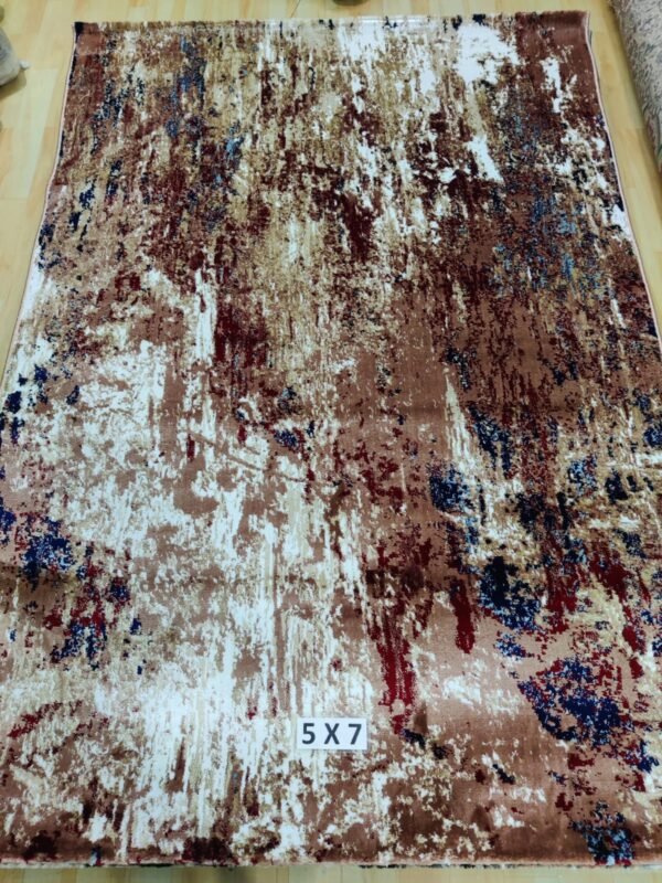 Abstract Area Rug Modern Style | Premium Indian Made Superior Comfort & Construction | Stain Shedding Resistant 5 Feet X 7 Feet
