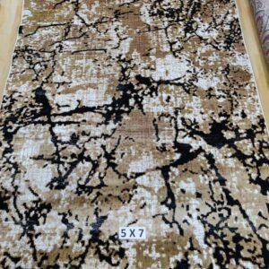 Abstract Area Rug Modern Style | Premium Indian Made Superior Comfort & Construction | Stain Shedding Resistant 5 Feet X 7 Feet