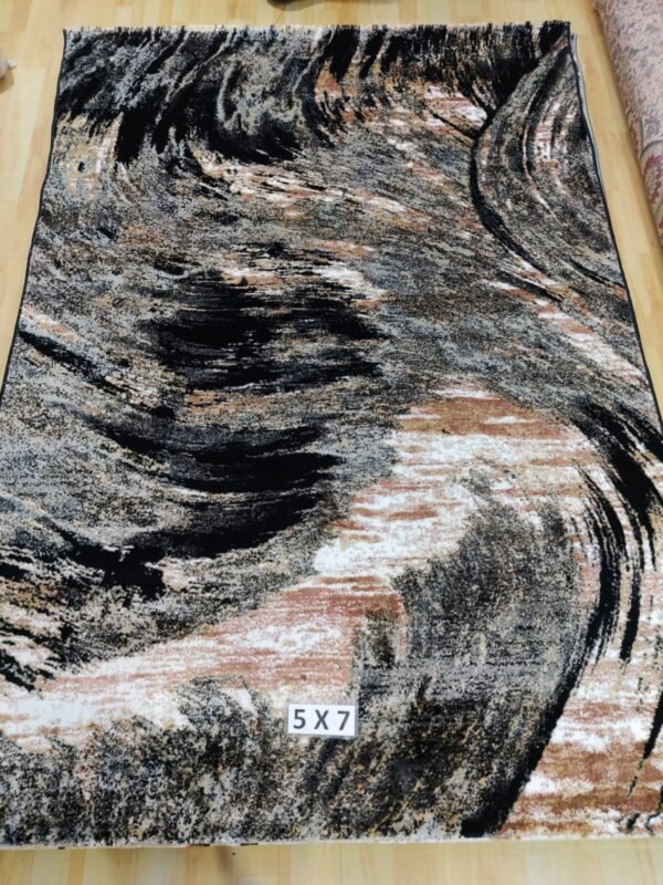 Abstract Area Rug Modern Style | Premium Indian Made Superior Comfort & Construction | Stain Shedding Resistant 5 Feet X 7 Feet
