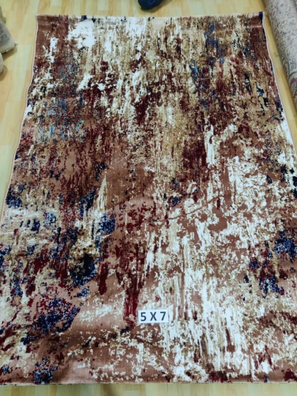 Abstract Area Rug Modern Style | Premium Indian Made Superior Comfort & Construction | Stain Shedding Resistant 5 Feet X 7 Feet