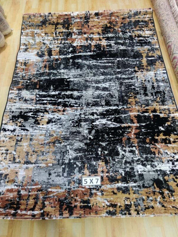 Abstract Area Rug Modern Style | Premium Indian Made Superior Comfort & Construction | Stain Shedding Resistant 5 Feet X 7 Feet