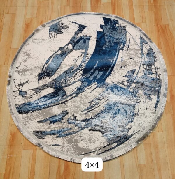 Premium Quality Turkish Modern Round Carpet 4 Feet X 4 Feet