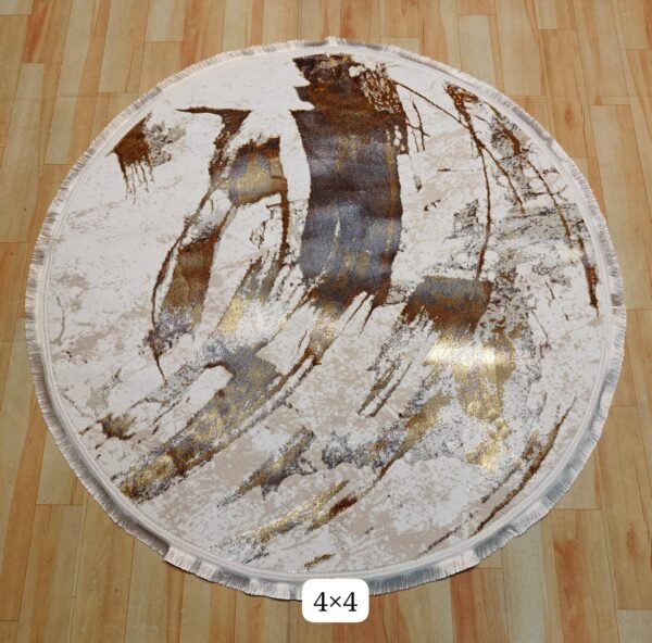 Premium Quality Turkish Modern Round Carpet 4 Feet X 4 Feet