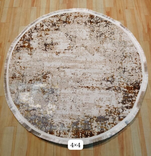 Premium Quality Turkish Modern Round Carpet 4 Feet X 4 Feet