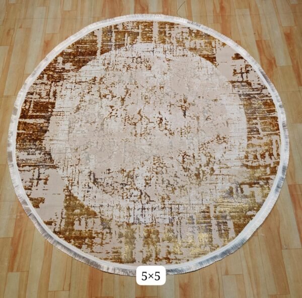 Premium Quality Turkish Modern Round Carpet 5 Feet X 5 Feet