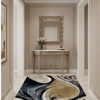 Abstract Area Rug Modern Style | Premium Indian Made Superior Comfort & Construction | Stain Shedding Resistant 6 Feet X 9 Feet - Image 4