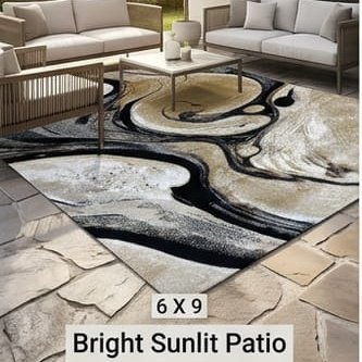 Abstract Area Rug Modern Style | Premium Indian Made Superior Comfort & Construction | Stain Shedding Resistant 6 Feet X 9 Feet - Image 5