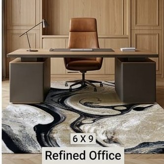 Abstract Area Rug Modern Style | Premium Indian Made Superior Comfort & Construction | Stain Shedding Resistant 6 Feet X 9 Feet - Image 7