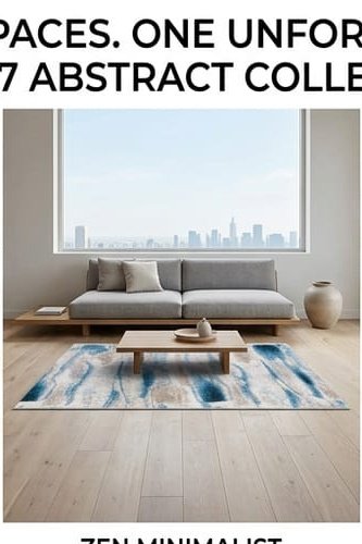 Abstract Area Rug Modern Style | Premium Indian Made Superior Comfort & Construction | Stain Shedding Resistant 6 Feet X 9 Feet - Image 6