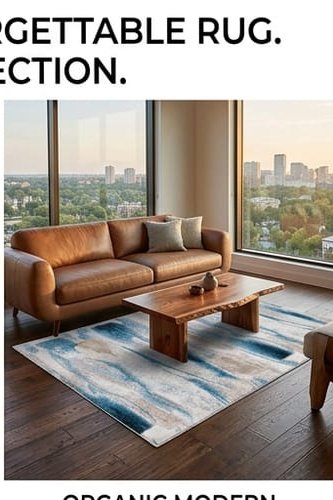 Abstract Area Rug Modern Style | Premium Indian Made Superior Comfort & Construction | Stain Shedding Resistant 6 Feet X 9 Feet - Image 5