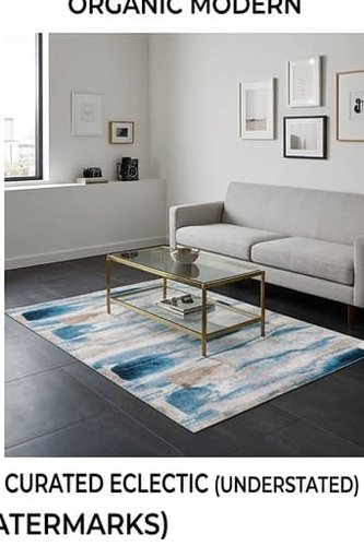 Abstract Area Rug Modern Style | Premium Indian Made Superior Comfort & Construction | Stain Shedding Resistant 6 Feet X 9 Feet