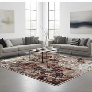 Abstract Area Rug Modern Style | Premium Indian Made Superior Comfort & Construction | Stain Shedding Resistant 6 Feet X 9 Feet