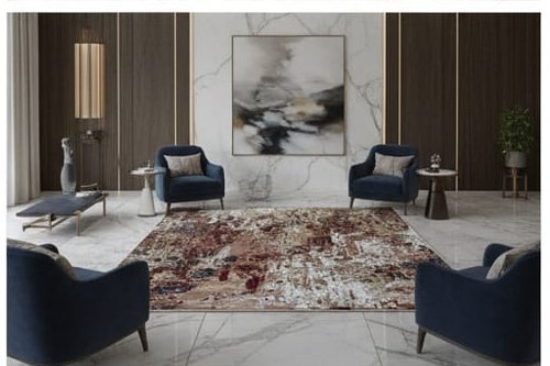 Abstract Area Rug Modern Style | Premium Indian Made Superior Comfort & Construction | Stain Shedding Resistant 6 Feet X 9 Feet - Image 4