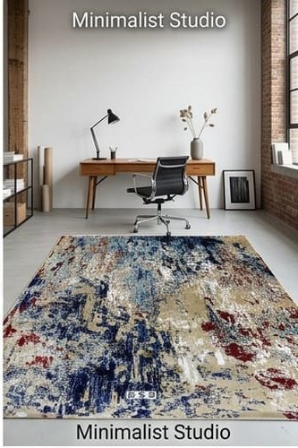 Abstract Area Rug Modern Style | Premium Indian Made Superior Comfort & Construction | Stain Shedding Resistant 6 Feet X 9 Feet - Image 4