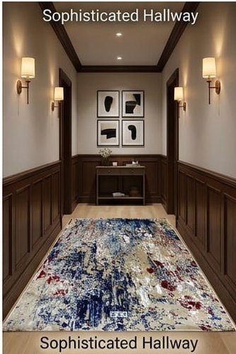 Abstract Area Rug Modern Style | Premium Indian Made Superior Comfort & Construction | Stain Shedding Resistant 6 Feet X 9 Feet