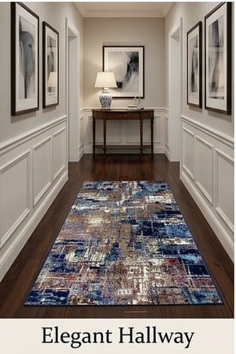 Abstract Area Rug Modern Style | Premium Indian Made Superior Comfort & Construction | Stain Shedding Resistant 6 Feet X 9 Feet - Image 5