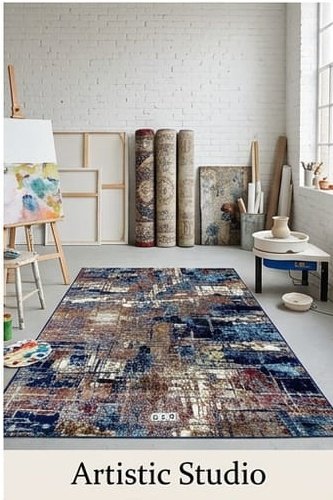 Abstract Area Rug Modern Style | Premium Indian Made Superior Comfort & Construction | Stain Shedding Resistant 6 Feet X 9 Feet