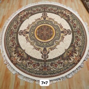 Ultra Premium Highest Density Imported Round Irani Persian Silk Carpet for Your Living Room, Hall & Dinning Area 7 feet x 7 feet