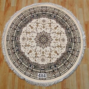 Ultra Premium Highest Density Imported Round Irani Persian Silk Carpet for Your Living Room, Hall & Dinning Area 4 feet x 4 feet