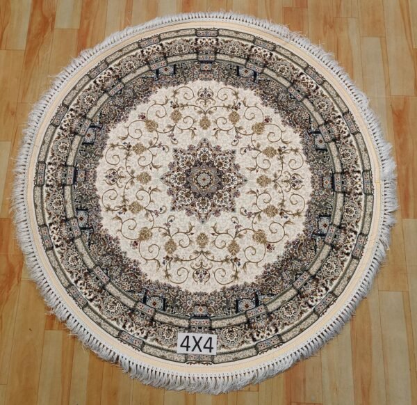 Ultra Premium Highest Density Imported Round Irani Persian Silk Carpet for Your Living Room, Hall & Dinning Area 4 feet x 4 feet