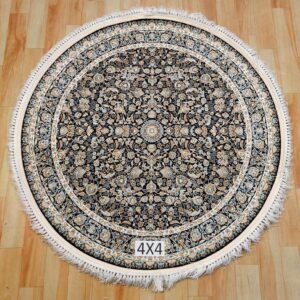 Ultra Premium Highest Density Imported Round Irani Persian Silk Carpet for Your Living Room, Hall & Dinning Area 4 feet x 4 feet