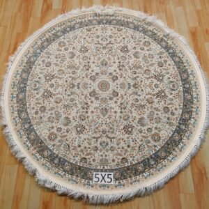 Ultra Premium Highest Density Imported Round Irani Persian Silk Carpet for Your Living Room, Hall & Dinning Area 5 feet x 5 feet