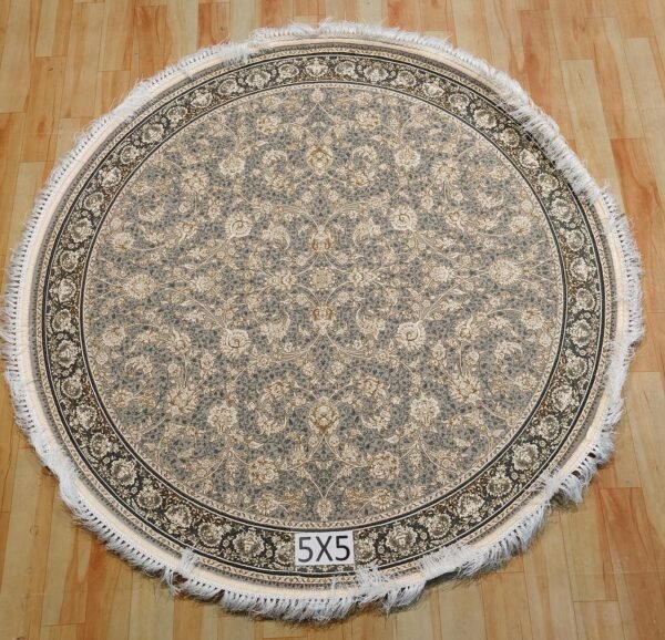 Ultra Premium Highest Density Imported Round Irani Persian Silk Carpet for Your Living Room, Hall & Dinning Area 5 feet x 5 feet
