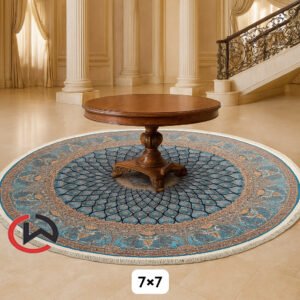 Ultra Premium Highest Density Imported Round Irani Persian Silk Carpet for Your Living Room, Hall & Dinning Area 7 feet x 7 feet