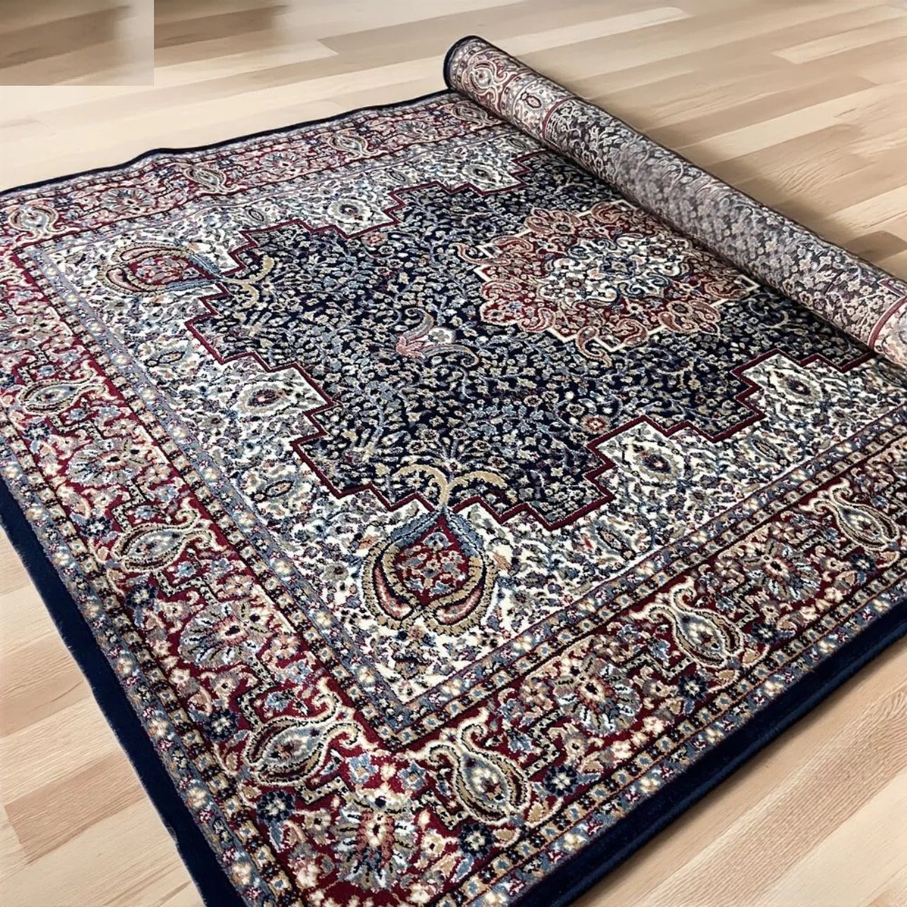 Persian Wool Traditional Heavy Anti Skid Rug For Living Room & Bed Room - Image 2