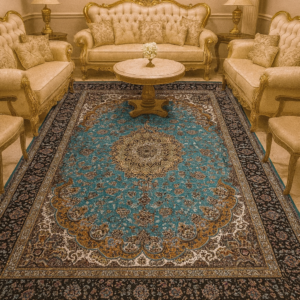 Kashmiri Persian Design Carpet For Living Room Bedroom And For Hall | Machine Woven Designer Anti Skid Carpets