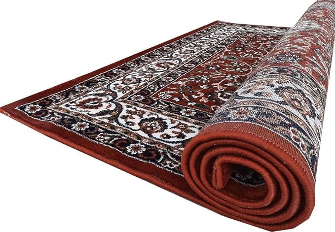 Persian Wool Traditional Heavy Anti Skid Rug For Living Room & Bed Room - Image 5