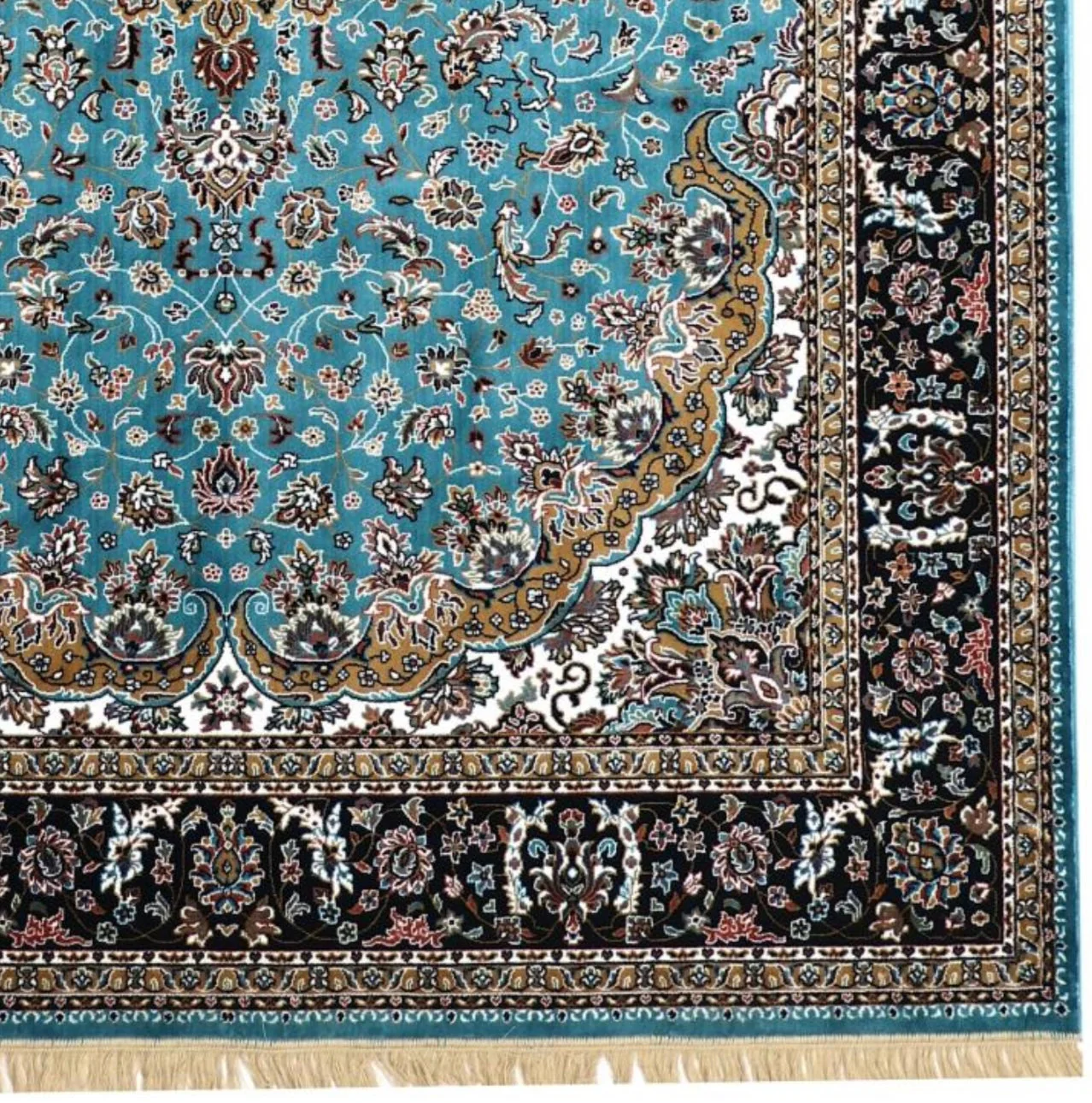 Kashmiri Persian Design Carpet For Living Room Bedroom And For Hall | Machine Woven Designer Anti Skid Carpets - Image 4