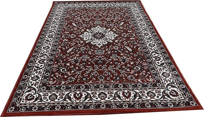 Persian Wool Traditional Heavy Anti Skid Rug For Living Room & Bed Room