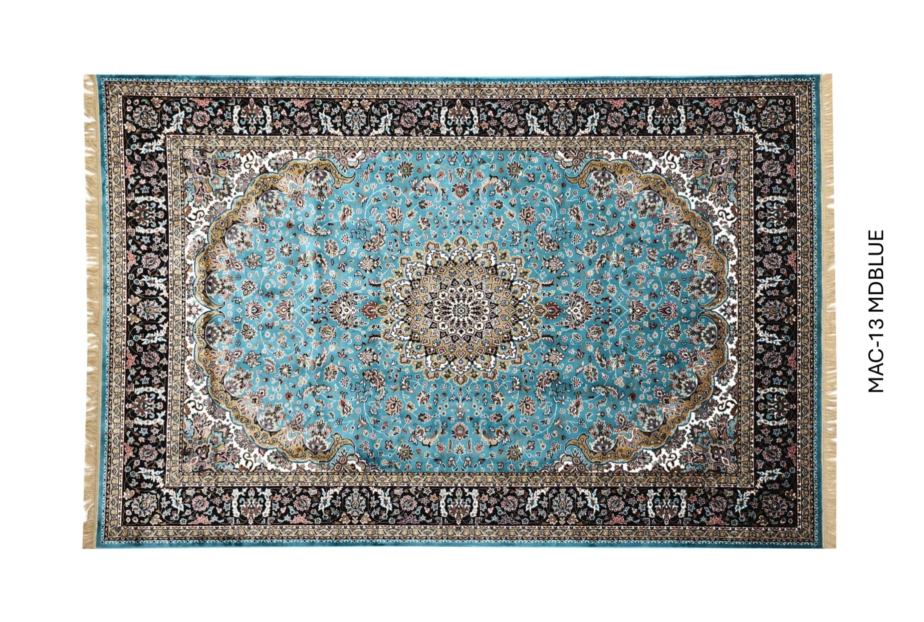 Kashmiri Persian Design Carpet For Living Room Bedroom And For Hall | Machine Woven Designer Anti Skid Carpets - Image 2