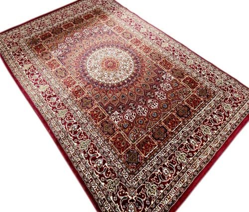 Persian Wool Traditional Heavy Anti Skid Rug For Living Room & Bed Room - Image 4