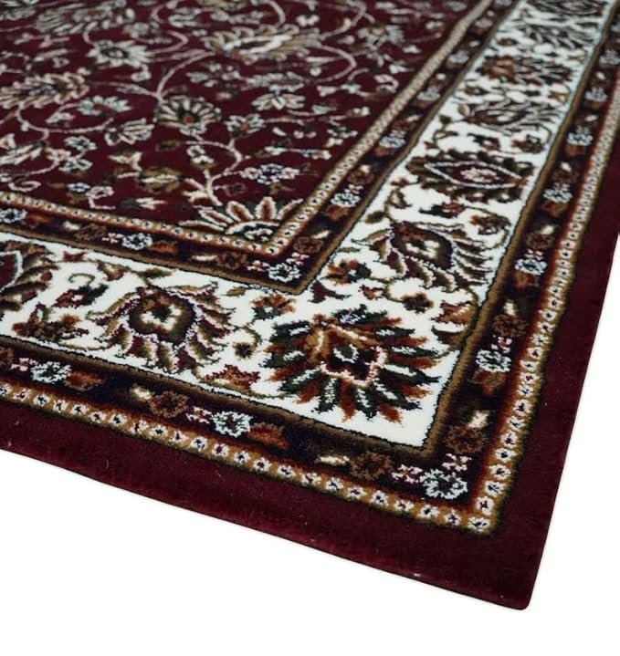 Persian Wool Traditional Heavy Anti Skid Rug For Living Room & Bed Room - Image 3