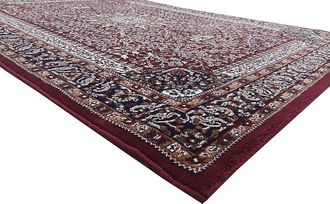 Persian Wool Traditional Heavy Anti Skid Rug For Living Room & Bed Room - Image 4