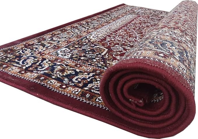 Persian Wool Traditional Heavy Anti Skid Rug For Living Room & Bed Room - Image 3