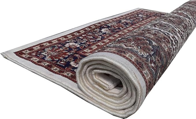 Persian Wool Traditional Heavy Anti Skid Rug For Living Room & Bed Room - Image 4
