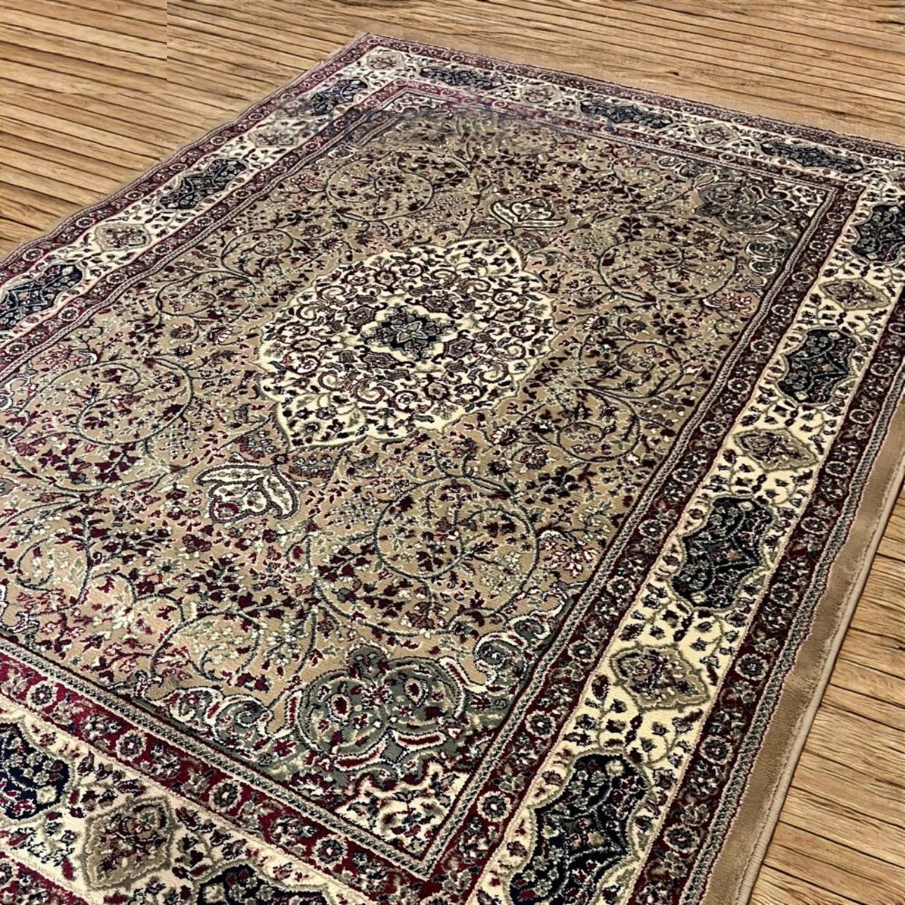 Persian Wool Traditional Heavy Anti Skid Rug For Living Room & Bed Room - Image 3