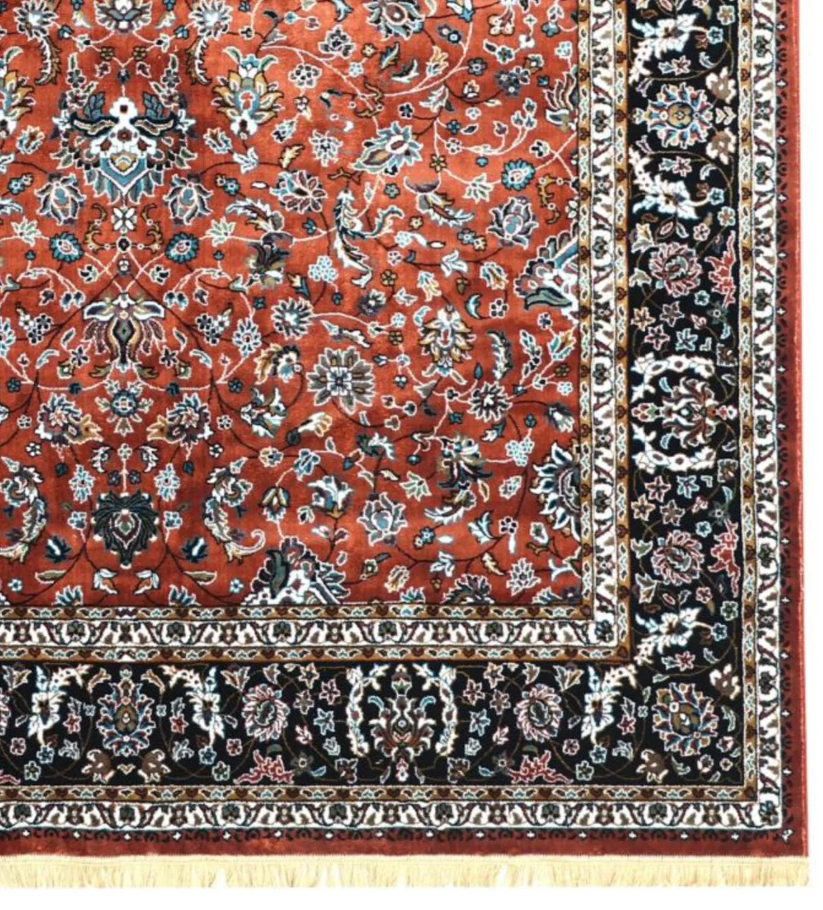 Kashmiri Persian Design Carpet For Living Room Bedroom And For Hall | Machine Woven Designer Anti Skid Carpets - Image 3