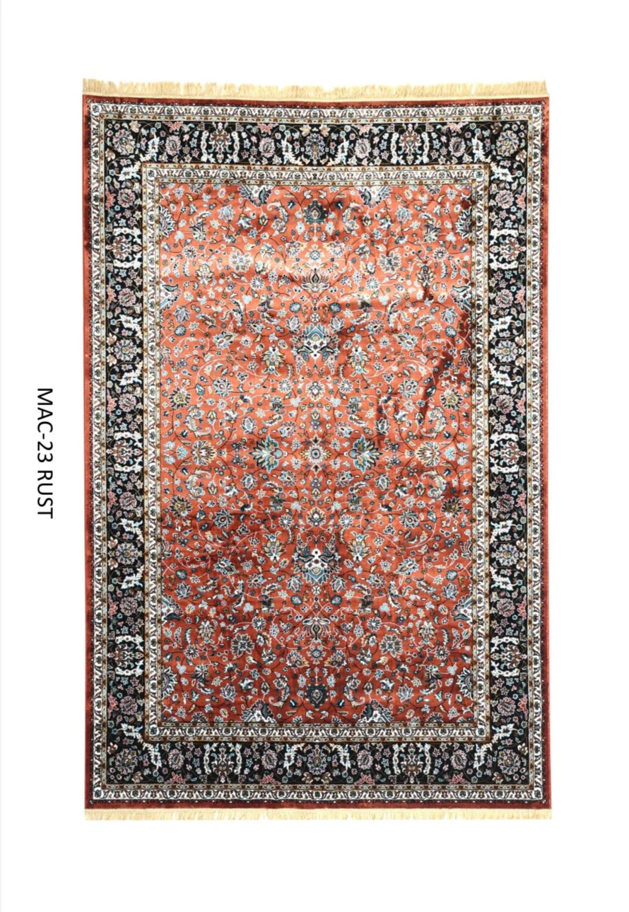 Kashmiri Persian Design Carpet For Living Room Bedroom And For Hall | Machine Woven Designer Anti Skid Carpets