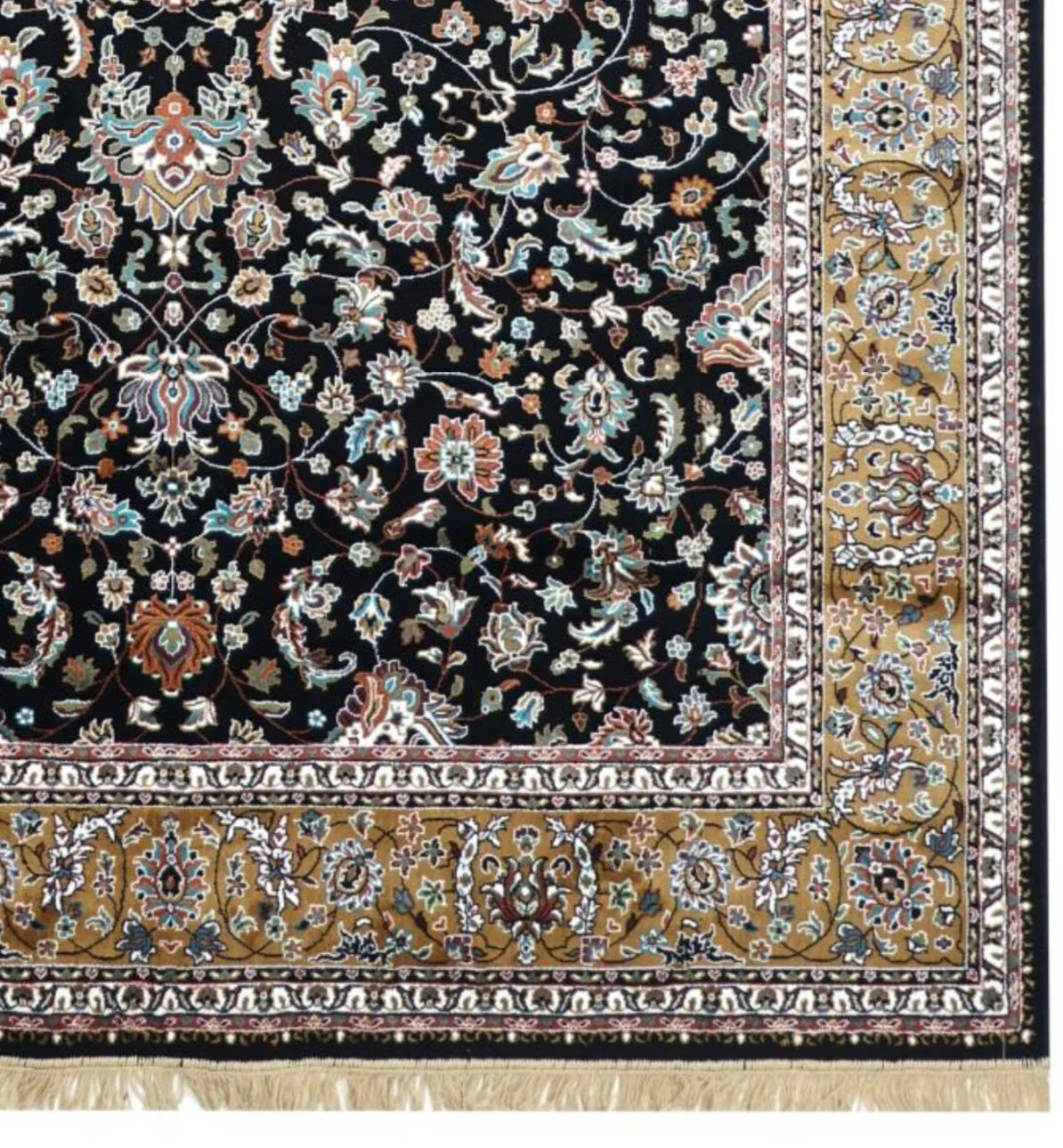 Kashmiri Persian Design Carpet For Living Room Bedroom And For Hall | Machine Woven Designer Anti Skid Carpets - Image 3