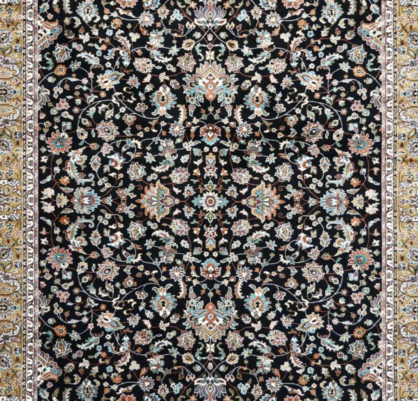 Kashmiri Persian Design Carpet For Living Room Bedroom And For Hall | Machine Woven Designer Anti Skid Carpets - Image 2